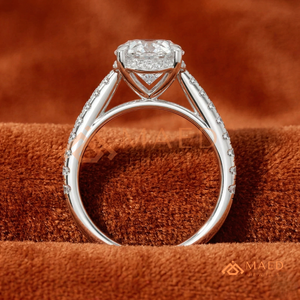 <b>Silver</b> "Elegance" Oval <b>Solitaire</b> – Premium Rhodium Finish Engagement Style The "Luminous Oval" <b>Solitaire</b> <b>Ring</b> – 925 Sterling - Product Image 3