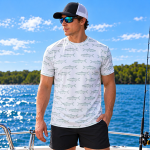 Camisa de pesca de corte holgado de 180 gsm al por mayor, camisa de pesca de verano para hombre, para minoristas de artículos deportivos - Product Image 5