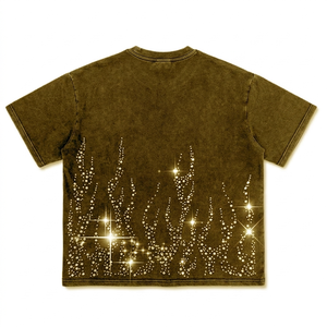 Camiseta Glory Custom con lavado ácido y pedrería, 100% algodón, estilo moderno, manga corta, para uso unisex. - Product Image 2