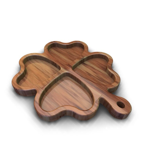 Wood Dry Fruit Tray High Food Plate <b>Square</b> Multi-Functional Serving Platter Rustic Design Handcrafted Snack Display Trays - Product Image 3