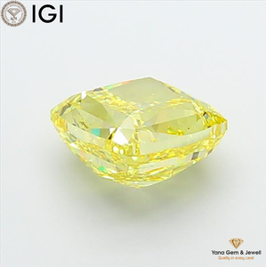 เพชรทรงคุชชั่น 5.01 กะรัต ความสะอาดระดับ VS1 สีเหลืองสดใส พร้อมใบรับรอง IGI เพชร CVD ที่เพาะเลี้ยงในห้องปฏิบัติการ สำหรับออกแบบเครื่องประดับของคุณ - Product Image 4