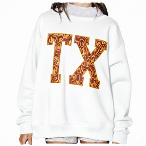 Custom Logo Winter Front Women's Soft Cotton Streetwear Embroidered <b>Jumper</b> Fleece Oversized <b>Pullover</b> Mock Neck Sweatshirt - Product Image 1