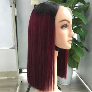 วิกผมคนแท้สำหรับต่อผมมนุษย์แบบมีหนังกำพร้าในเวียดนามทรงตรงสำหรับวิกผมสีเบอร์กันดีแบบไล่เฉดสี - Product Image 4