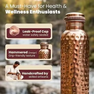 Eco-Friendly CE Certified Copper Water <b>Bottle</b> Custom Manufacturing OEM ODM Supplier for Global Brands Retailers - Product Image 1