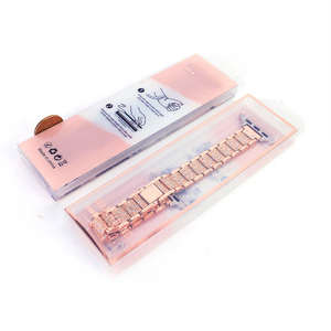 Caja de Lujo Reciclable para Correa de Reloj, con Logotipo Personalizado Impreso, para Correa de Apple Watch, con Gancho de Plástico para Colgar, Venta al Por Mayor - Product Image 2