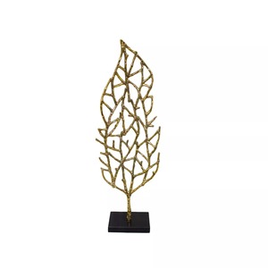 Sculpture de feuille artisanale, décoration artistique de table, décoration contemporaine pour salon, 22x13 pouces - Product Image 6