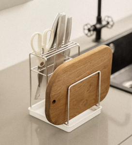 Support de rangement pour couteaux, planches à découper et couvercles de casseroles en acier inoxydable 304 pour comptoir de cuisine - Product Image 3