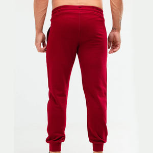 Custom Men's Solid Red Color Cotton Fabric Sweatpants Premium Quality Drawstring <b>Joggers</b> With Side Pockets For Men In Multicolor - Product Image 2