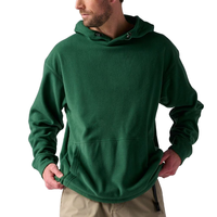 Vente en gros de sweats à capuche pour hommes de haute qualité, 300 g, en polyester/coton, à motif uni imprimé, coupe-vent, respirant, service OEM personnalisé