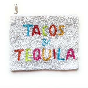 Top vendedor hecho a mano Tacos Tequila con cuentas embrague moda lentejuelas cremallera bolsa mujer fiesta monedero fiesta regalo portátil - Product Image 2