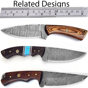 Handmade OEM Forge Damascus Steel Fixed Blade Tanto Knife <b>Pine</b> Cone Handle Full Tang Hunting Camping Knife - Product Image 5