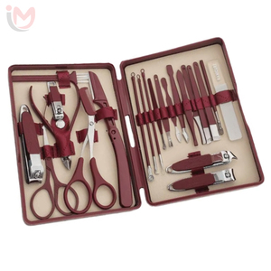 Lujoso Kit de Manicura 5 en 1 de Acero Inoxidable con Cortaúñas, Tijeras y Lima, Set Portátil en Caja de Color para Adultos - Product Image 2