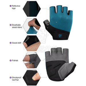 Guantes de ciclismo acolchados suaves con tela transpirable que proporcionan un ajuste cómodo a la mano, absorción de impactos y agarre seguro - Product Image 2
