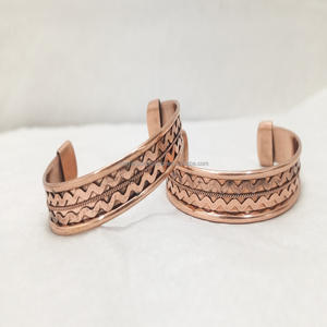 Pure <b>Copper</b> Bracelet <b>Men</b> Women Healing Energy Wellness Magnetic Wrist Cuff Traditional Artisanal <b>Copper</b> <b>Bangle</b> Kada Luxury - Product Image 3