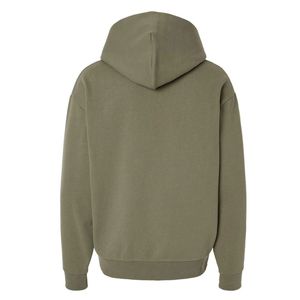เสื้อฮู้ดผู้ชายสีเขียวมะกอก รุ่นหนาพิเศษ ผ้าฟลีซคุณภาพพรีเมียม เสื้อสเวตเชิ้ตแบบสวมหัวทรงโอเวอร์ไซส์ สวมใส่สบายในฤดูหนาวและเหมาะกับสไตล์สตรีท - Product Image 5