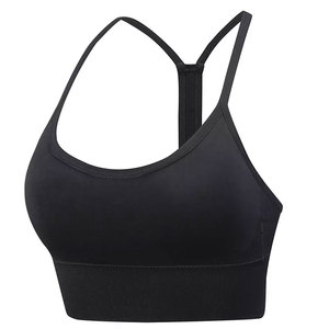 บราโยคะไร้ตะเข็บแบบสายรัดสำหรับผู้หญิง พิมพ์โลโก้ได้ตามต้องการ รองรับระดับกลาง เหมาะสำหรับออกกำลังกายในฤดูร้อน บราออกกำลังกายแบบปรับได้ พร้อมบริการ OEM - Product Image 6