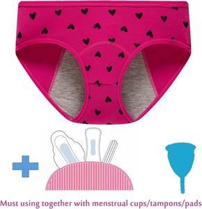 Ropa interior menstrual reutilizable de algodón de cintura alta para mujer, a prueba de fugas, absorbente, transpirable, ecológica, con lazo, al por mayor - Product Image 4
