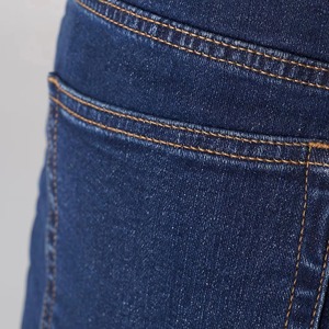 Mini-jupe en jean bleu foncé pour femme, coupe crayon, style décontracté, couleur unie, boutonnée sur le devant, en coton lavable, idéale pour le printemps - Product Image 4