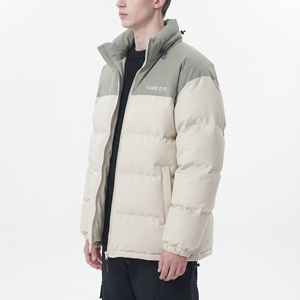 Veste matelassée bicolore personnalisée pour homme, manteau d'hiver chaud à col montant, doudoune d'extérieur - Product Image 5