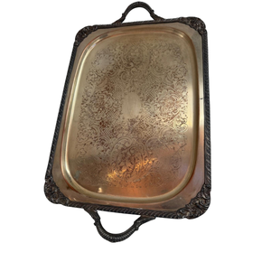 Bandeja Rectangular de Metal Galvanizado con Asas, Estilo Rústico Vintage, para Servir Comida y Bebidas - Product Image 5