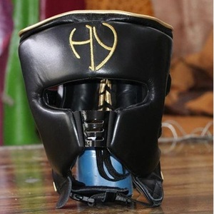 Casque de boxe personnalisé de haute qualité en cuir de vachette véritable protège-tête de boxe équipement d'entraînement de kickboxing personnalisé - Product Image 4