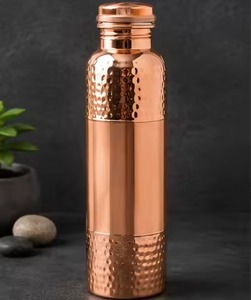 Pure Copper Eco-Friendly Water <b>Bottle</b> for Adults with Custom Logo 100% Pure Copper Storage Travel & Picnic Use with Lid - Product Image 3
