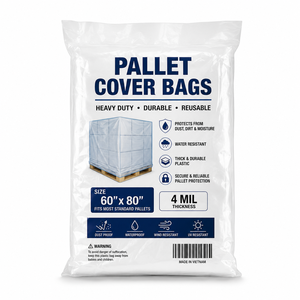 Pallet <b>Cover</b> Bags | Square Bottom Bag Heavy Duty LDPE & LLDPE Food Grade for Packaging Zipper Top Customizable Secure <b>Covers</b> - Product Image 2