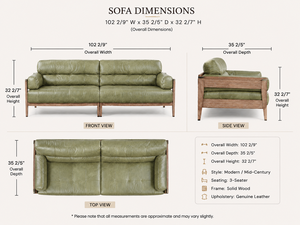 Premium Leather Couch 3 Seater Modern Wooden <b>Frame</b> Sofa for Contemporary Living Room Furniture Supply - Product Image 2