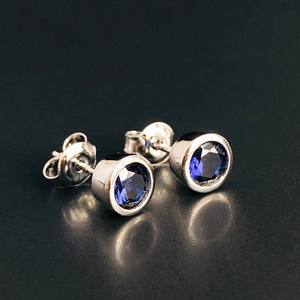 Pendientes de Plata de Ley con Zafiro Azul, Piedra de Nacimiento de Septiembre, Joyería de Piedras Preciosas, Regalo para Mujer - Product Image 6