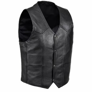 เสื้อกั๊กหนังวัวแท้ 100% ปักลายหัวกะโหลก Hells Angles England - Product Image 2
