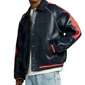 Blouson universitaire en cuir sur mesure 2026, couleur personnalisée, prix de gros, pour homme, hiver - Product Image 4
