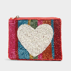 Colorful Handmade Beaded Coin Pouch <b>Small</b> Zipper <b>Wallet</b> Vintage Ethnic Purse for Women At Best Price - Product Image 1