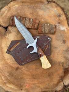 Couteaux de chasse tactiques et de camping en acier Damas édition spéciale, personnalisables, support OEM - Product Image 2