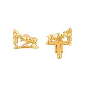 Gemelos de Lujo Chapados en Oro con Diseño de Torero para Hombre, Accesorios Formales para Camisa, Regalo de Boda o Negocios, Gemelos de Diseñador - Product Image 4