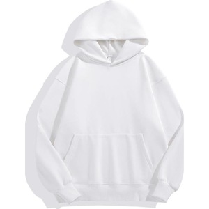 Sudadera con Capucha Verde Unisex, Corte Regular, Color Sólido, Informal, de Forro Polar, con Bolsillo, Transpirable, 320g, para Invierno - Product Image 2