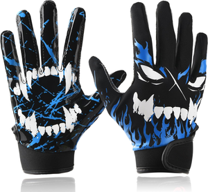 Gants de football américain haut de gamme pour receveurs, paume en silicone adhérent, couleur personnalisée, logo personnalisé, légers - Product Image 1