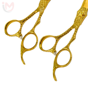 Tijeras de Peluquería Profesionales de 6.0 Pulgadas con Diseño Moderno y Patrón Damasco, Tijeras Planas con 28 Dientes - Product Image 3
