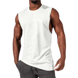 Adult Men's Plus Size Running Vest 100% Polyester <b>Tank</b> <b>Tops</b> <b>White</b> Color Gym Fitness Quick Dry Sleeveless <b>Tank</b> <b>Tops</b> - Product Image 3