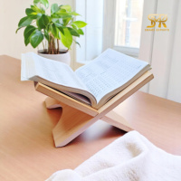 Support de lecture pliable en bois sacré fait main, portable, pour Coran, prière, étude, Ramadan et décoration intérieure
