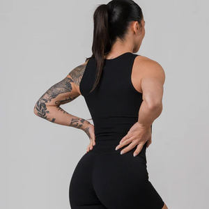 High Quality Rib Lace Stretchable Jersey Fabric Sleeveless Slim Fit Summer Casual Wear Lightweight Breathable 100% Cotton - Product Image 3
