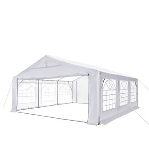 "20FT X 20FT Heavy Duty <b>PVC</b> Party Tent W/ Removable Sidewalls & <b>Roll</b> Doors PE Tarpaulin Fabric 6FT 6" Overhead 10F" - Product Image 1