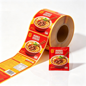 Film en rouleau personnalisé en CPP PET de qualité alimentaire, film d'emballage métallisé, couvercle à fermeture facile pour les nouilles en gobelet - Product Image 6