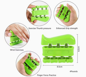 Entrenador de Fuerza de Agarre Ajustable con Mango de Plástico Verde y Herramientas de Ejercicio para Dedos, para Equipos de Fitness - Product Image 2
