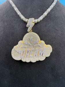 Colgante Dream Cloud Chapado en Oro de 18K, Estilo Hip Hop, con Cristales Microincrustados, Joyería Unisex - Product Image 2