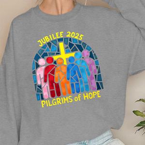 Sweat-shirts décontractés imprimés pour femmes JUBILEE 2025 PILGRIMS of HOPE, en tricot 100% polyester, col rond - Product Image 2