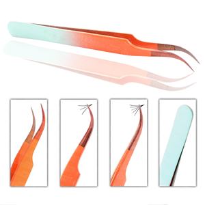 Pinzas para Pestañas de Acero Inoxidable de Marca Privada al por Mayor, Pinzas para Pestañas con Agarre Suave y Sostenible para Extensiones de Pestañas - Product Image 5