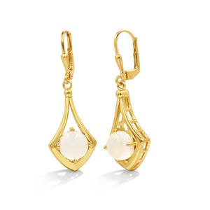 Boucles d'oreilles de luxe Ishime Jewels en argent sterling 925 avec grenat rhodolite en forme d'ancre, plaqué or rhodium 1 micron, cabochon - Product Image 1