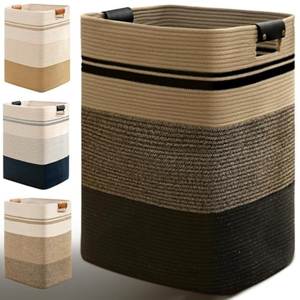Cesta decorativa, solución de almacenamiento refinada, elegante cesta organizadora para el hogar, contenedor de almacenamiento de lujo, producto de almacenamiento de diseño moderno para el hogar - Product Image 2