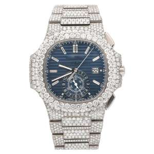 Montre en diamant Moissanite de qualité supérieure, brillante et élégante, avec des pierres éclatantes et un boîtier en acier robuste pour hommes et femmes - Product Image 1