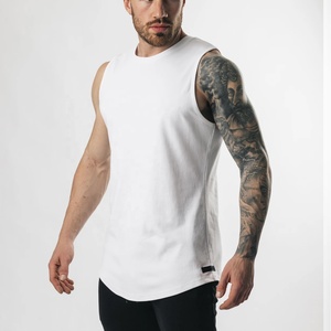 Débardeur en coton uni respirant de haute qualité pour homme, grande taille, pour entraînement, été, usage quotidien - Product Image 4